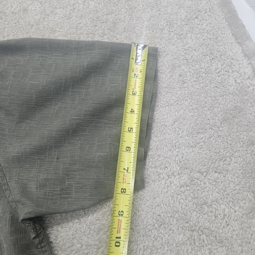 Bamboo Cay Silk Shirt Mens M Olive Green Embroidered Resort Camp Hawaiian Beach - Picture 12 of 13